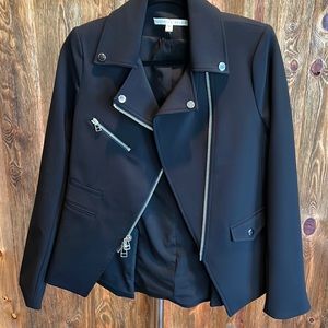 Veronica beard, black scuba, material blazer, size 4